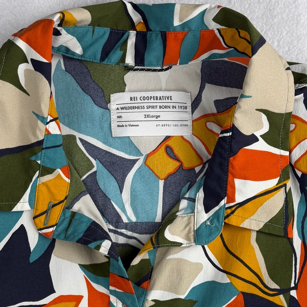 REI Co-op Women's Trailmade Short Sleeve Button Up Top Multicolor 2XL - Picture 6 of 10